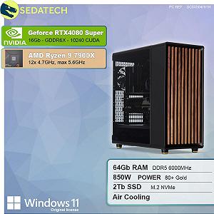 Робоча станція Sedatech AMD Ryzen 9 7900X RTX4080 Super 64 GB DDR5 2TB SSD M.2 Windows 11 synthetic.ua - Фото 1