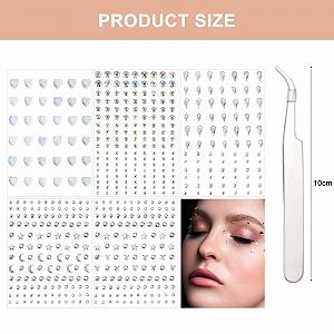 Самоклеящиеся блестящие камни Прозрачные поляризованные стразы для лица и ногтей Блестящие наклейки synthetic.ua - Фото 1