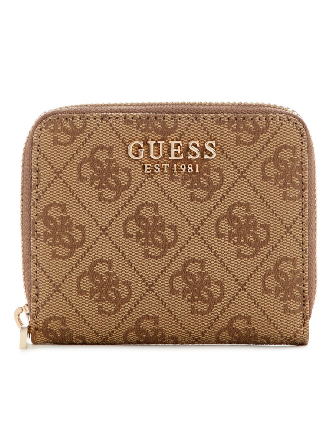 Гаманець GUESS Laurel II SLG Small Zip Around Latte Logo, фото №1