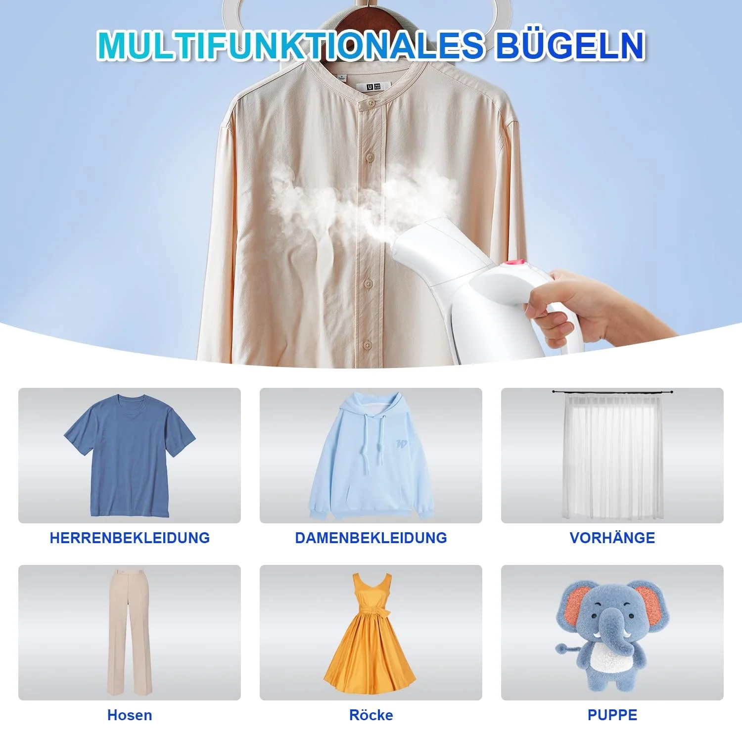 Дорожній відпарювач Onherm 700 Вт 140 мл 50 с нагрівання білий, фото №6