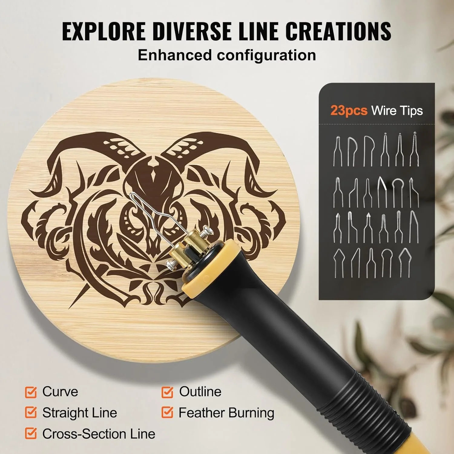 Набір для випалювання по дереву VEVOR LH50 Чорний, фото №6 Набір для випалювання по дереву VEVOR LH50 Чорний, фото №6