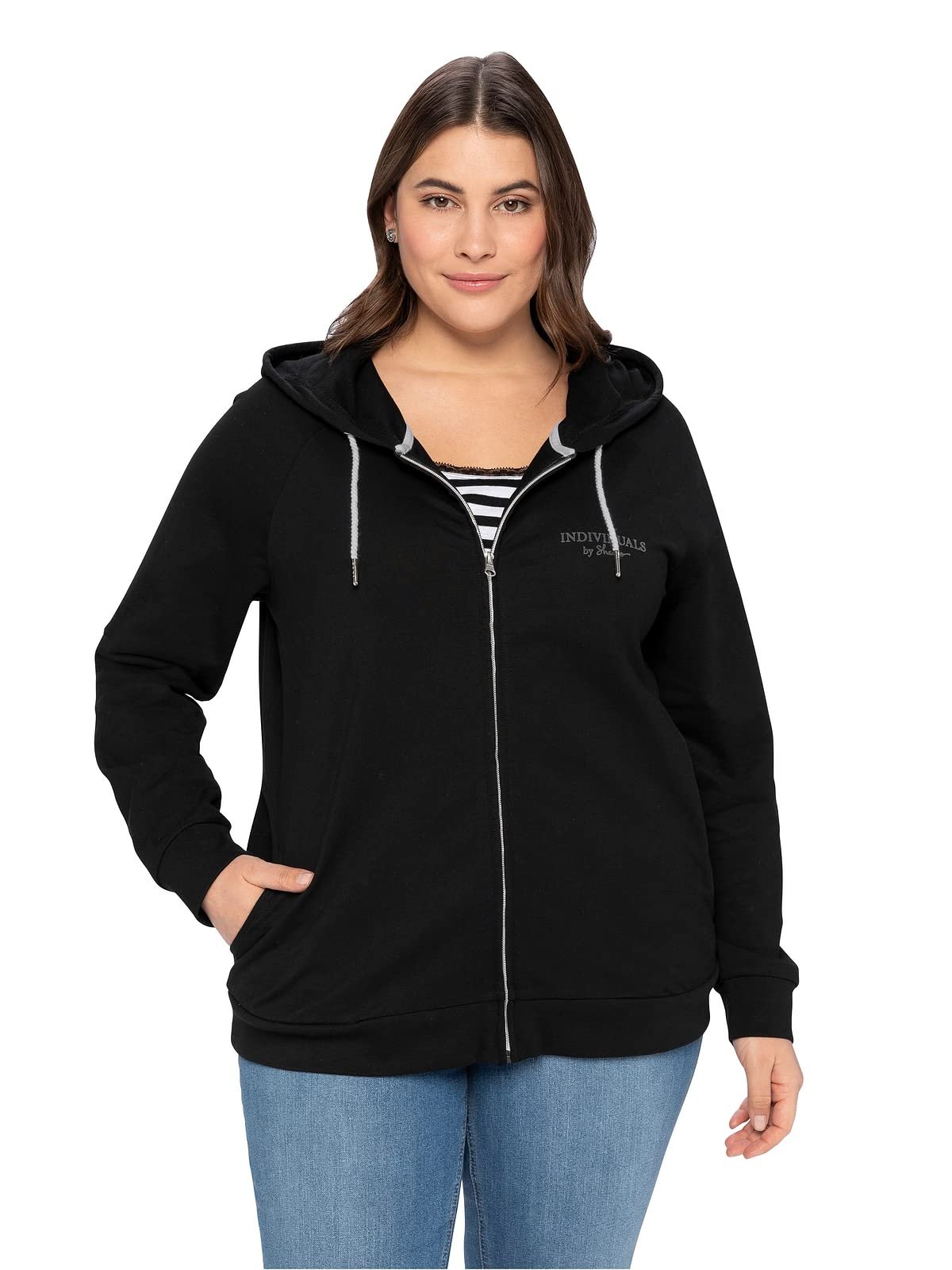 Женская куртка Sheego Plus Size, спортивная, V-образный вырез, фото №1