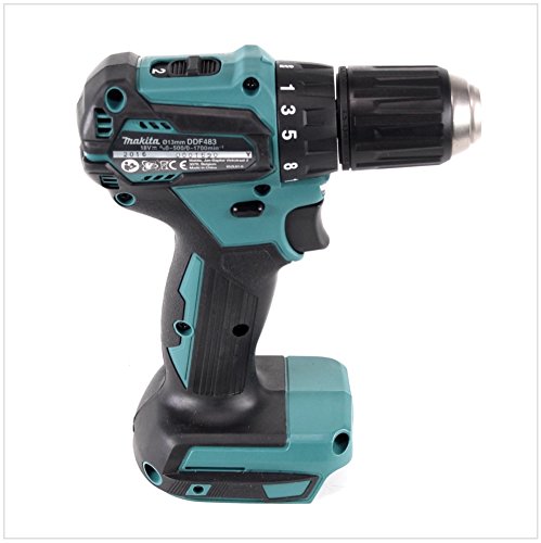 Дрель-шуруповерт Makita DDF 483 ZJ Аккумуляторная 18 В 40 Нм Solo в Makpac без аккумулятора и зарядного устройства, фото №3