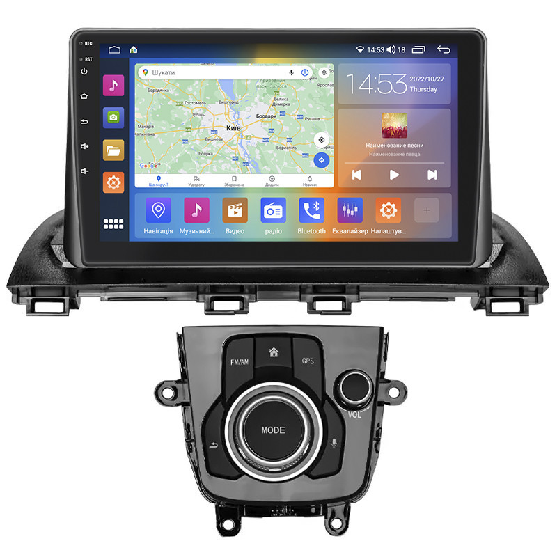 Станна магнітола Lesko Mazda 3 III BM Рестайлінг 2016-2019 IPS 9 2/32Gb CarPlay 4G Wi-Fi GPS Prime, фото №1