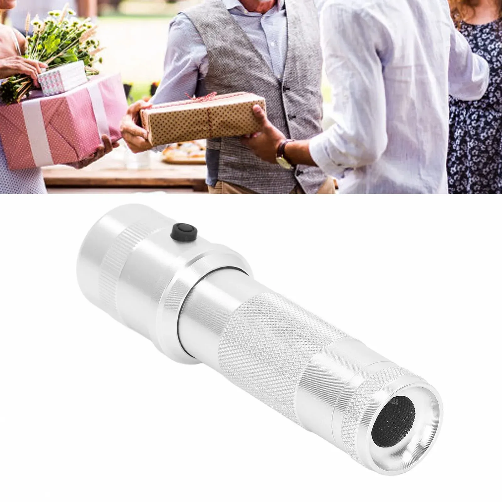 Ліхтарик RGB 10 кольорів Сріблястий IPX4, фото №5