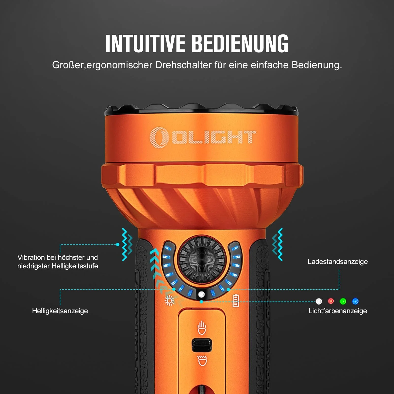 Ліхтар OLIGHT Marauder Mini LED Super Bright 7000 люмен 600 метрів Перезаряджуваний з точковим та розсіяним світлом, фото №4