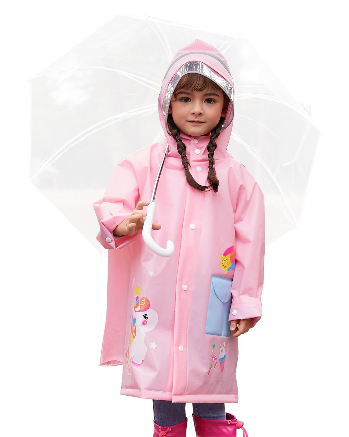 Детский дождевик JiAmy Пончо Водонепроницаемый дождевик Многоразовая дождевая одежда Куртка с капюшоном Дождевик с рюкзаком для 3-10 лет, фото №1 Детский дождевик JiAmy Пончо Водонепроницаемый дождевик Многоразовая дождевая одежда Куртка с капюшоном Дождевик с рюкзаком для 3-10 лет, фото №1