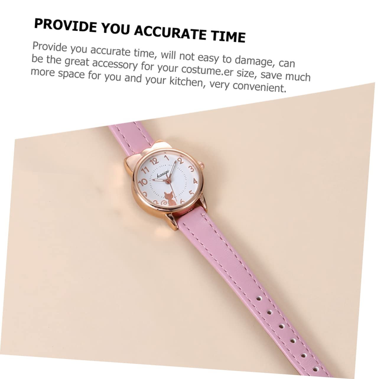 Наручные часы Healvian Стильные с кошачьим циферблатом с подходящим браслетом Регулируемые кварцевые для женщин для особых случаев, фото №8