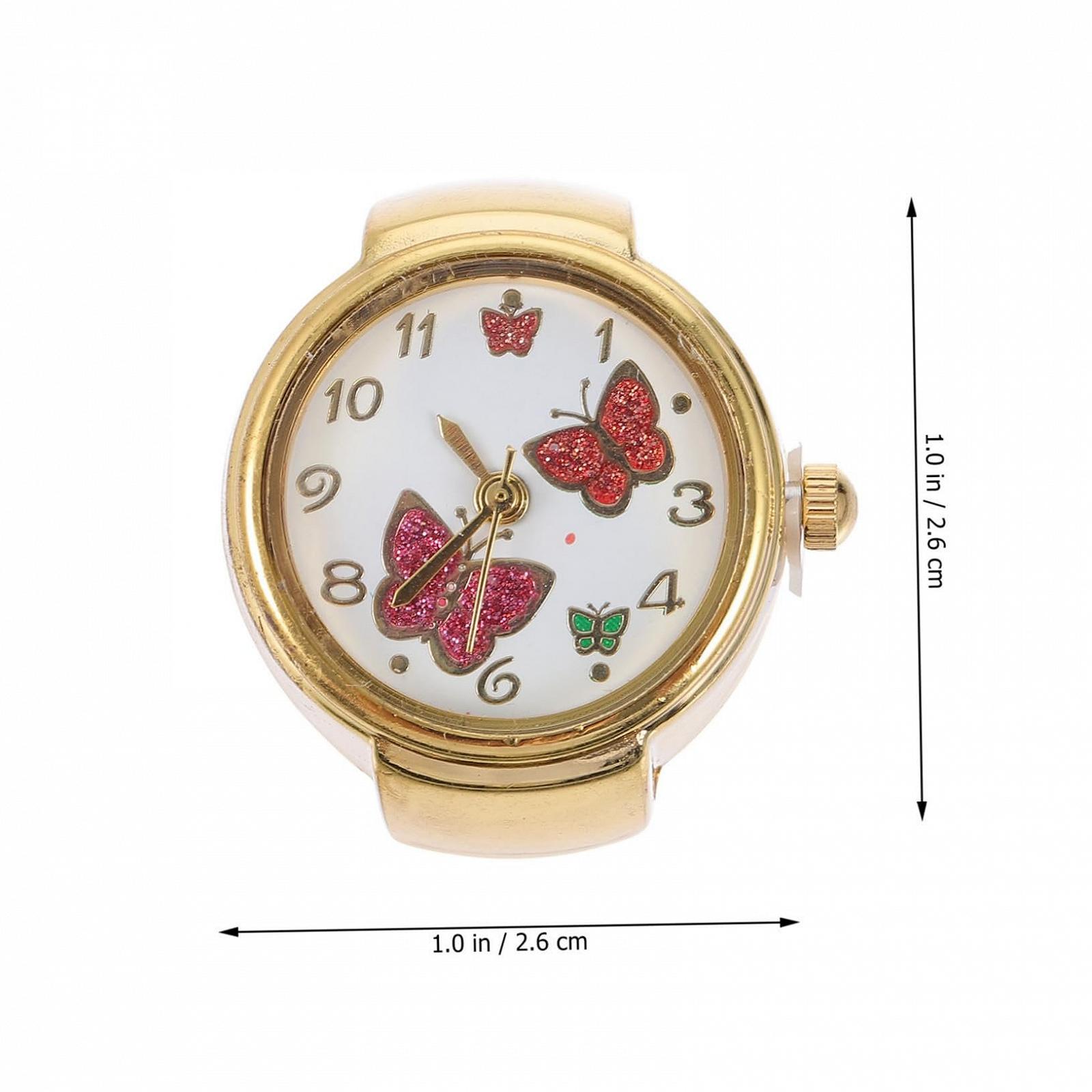 Кольцо-часы Beaupretty Schmetterlinge для женщин, модные часы на палец с большими цифрами для ежедневного использования, фото №9