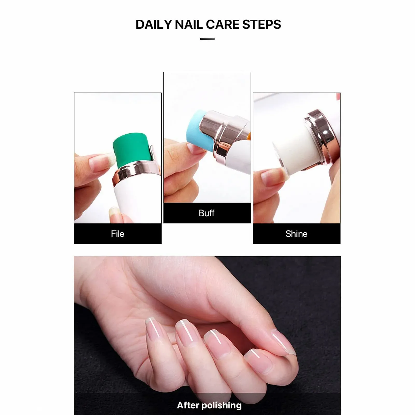 Електричний набір для манікюру Суха батарея Портативний, фото №6