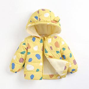 Зимняя куртка для девочек Деним 146 Зеленый/Желтый synthetic.ua - Фото 1