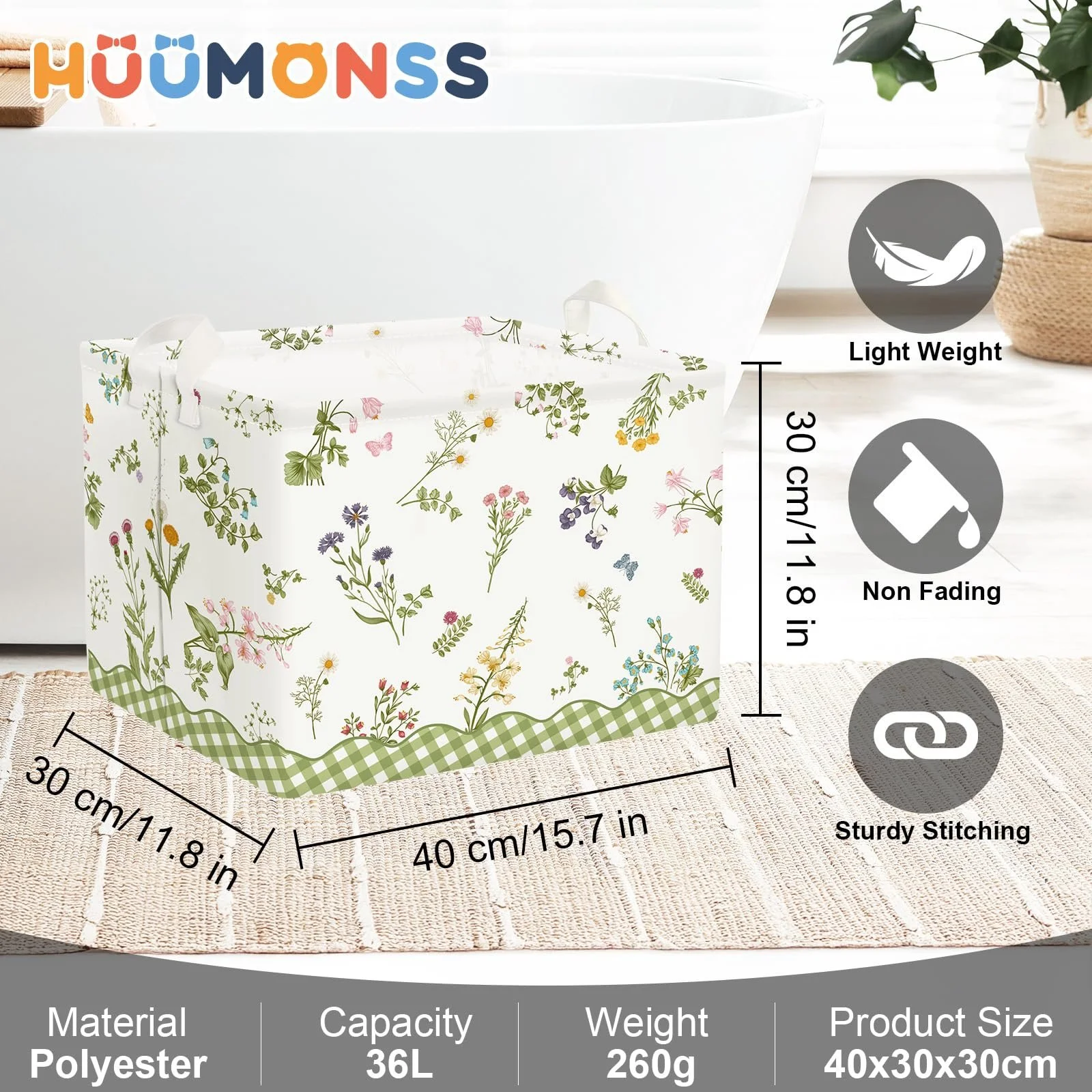 Корзина HUUMONSS Цветочная детская для игрушек Складная Бабочка 36л, фото №6 Корзина HUUMONSS Цветочная детская для игрушек Складная Бабочка 36л, фото №6