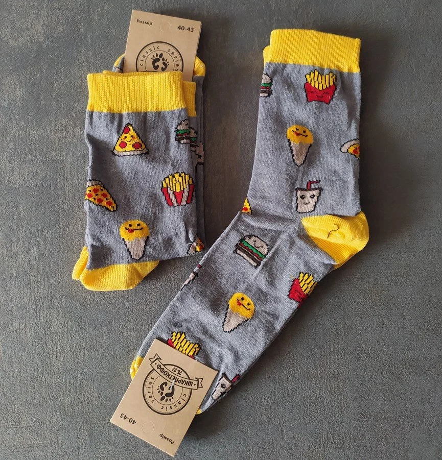 Чоловічі молодіжні шкарпетки високі демісезонні сірі 39 - 44 розмір, фото №1