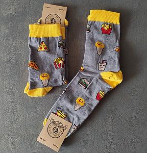 Мужские молодежные носки высокие демисезонные серые 39 - 44 размер - Фото 1