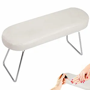 Подушка для рук для манікюру Шкіряна професійна Біла - Фото 1