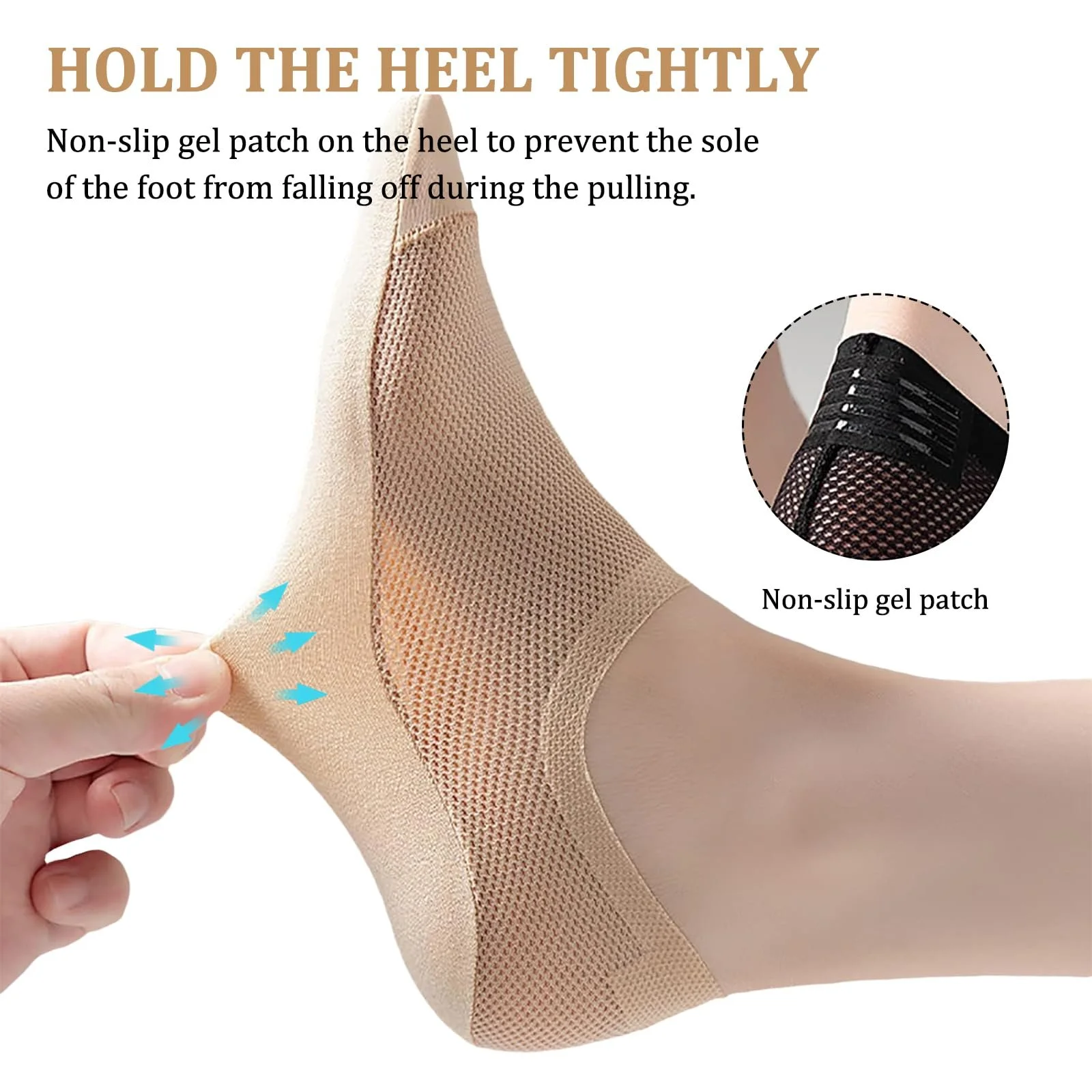 Носки Балетки Без бренда Без серии Без модели Нескользящие Телесный цвет, Черный, черный (6 пар), фото №5 Носки Балетки Без бренда Без серии Без модели Нескользящие Телесный цвет, Черный, черный (6 пар), фото №5