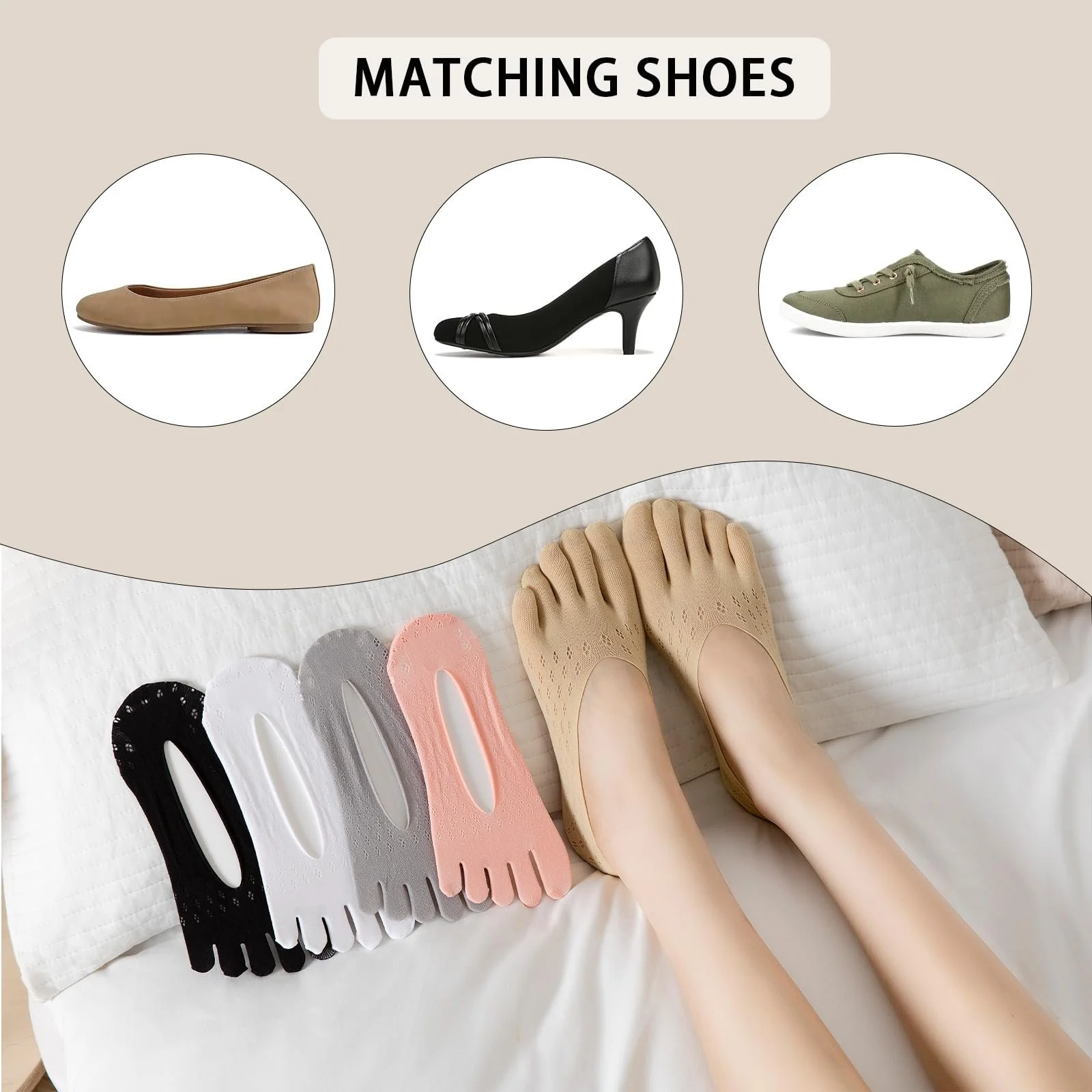 Шкарпетки Жіночі з органічної бавовни, Нековзні, для йоги, Розмір 35-39 (5 пар), фото №4 Шкарпетки Жіночі з органічної бавовни, Нековзні, для йоги, Розмір 35-39 (5 пар), фото №4