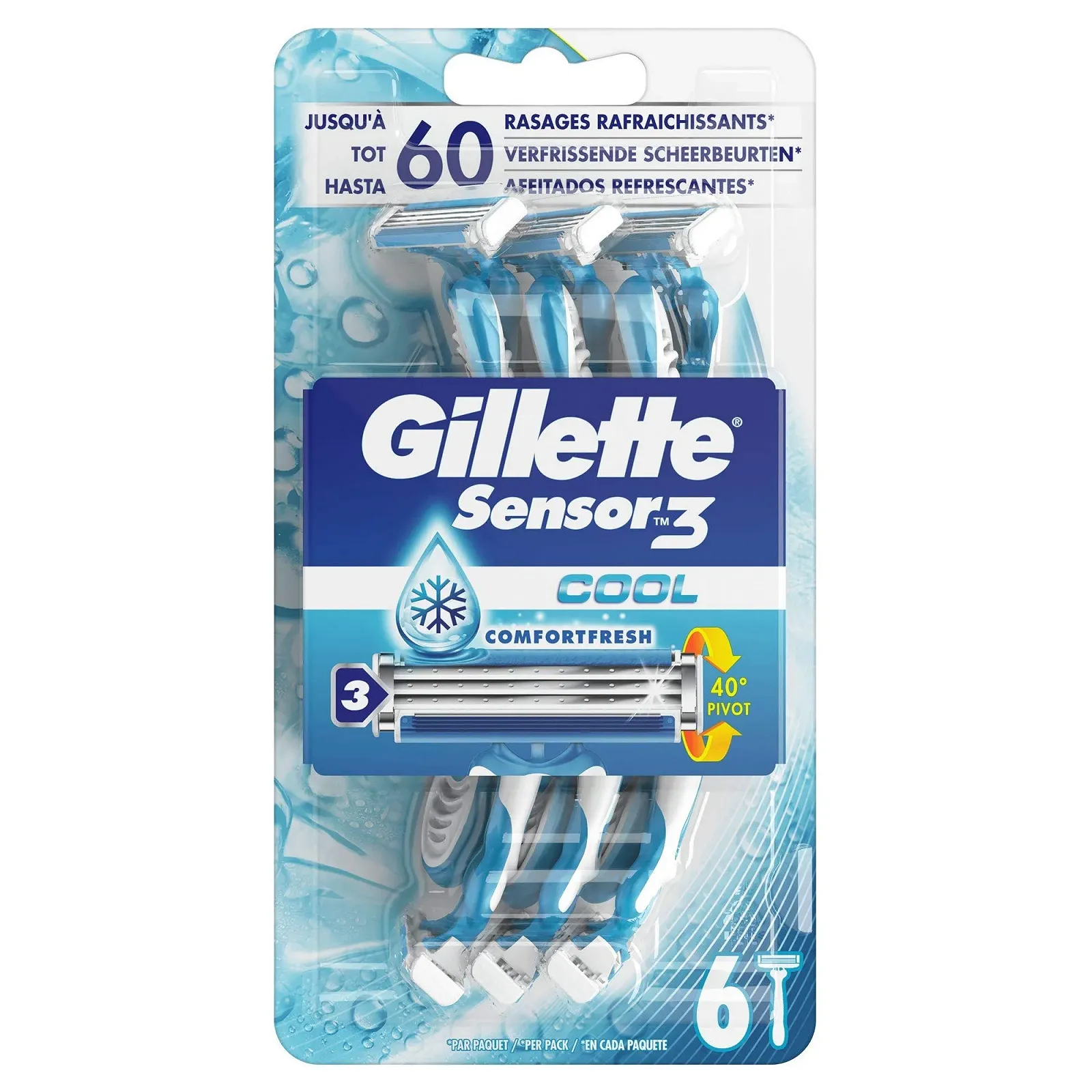 Одноразовая бритва Gillette Sensor3 Cool мужская, фото №8