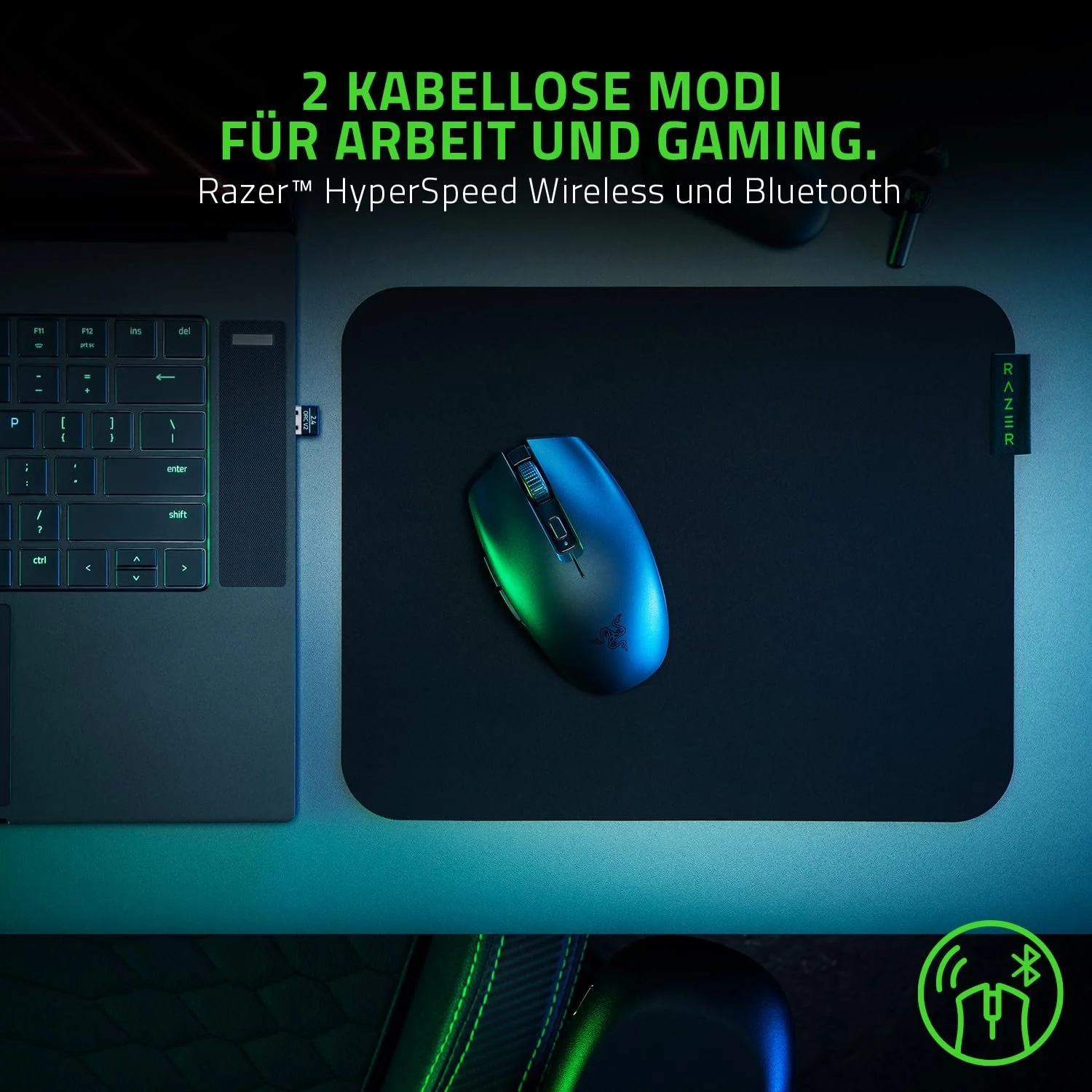Мышь Razer Orochi V2 Беспроводная Игровая Мобильная Черный, фото №3