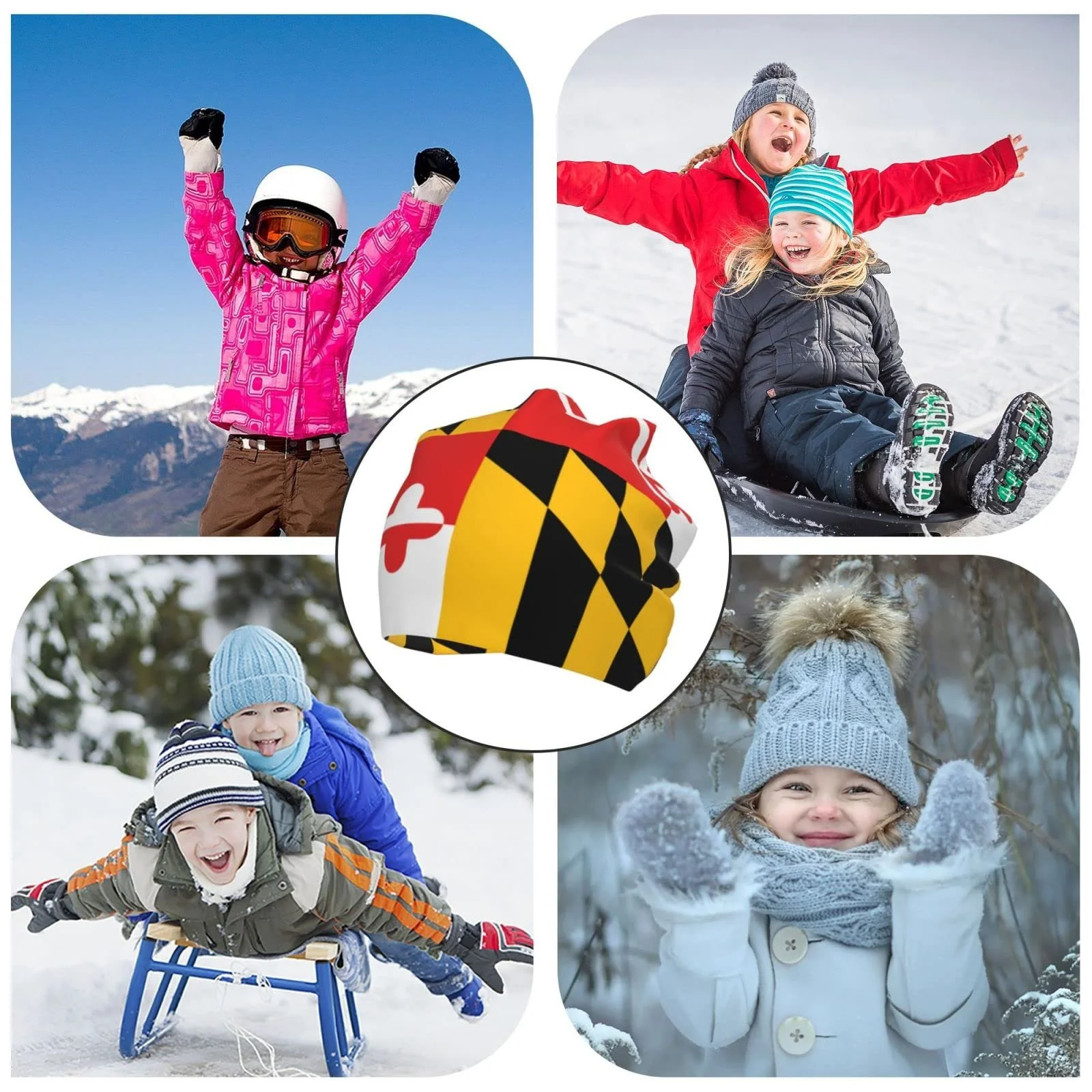 Шапка LOUJIN Maryland Flag Slouchy для хлопчиков и девочек, фотоцвет, один размер, фото №8