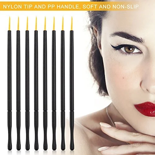 Одноразова щіточка-аплікатор для підведення Hard Head Eyeliner Liquid Brush для тіней Bamboo набір 100, фото №2