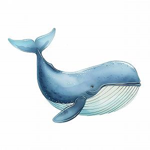 Наклейка на стіну GRAZDesign Кит Морська тематика Самоклеюча 42 x 30 см Різнокольорова synthetic.ua - Фото 1