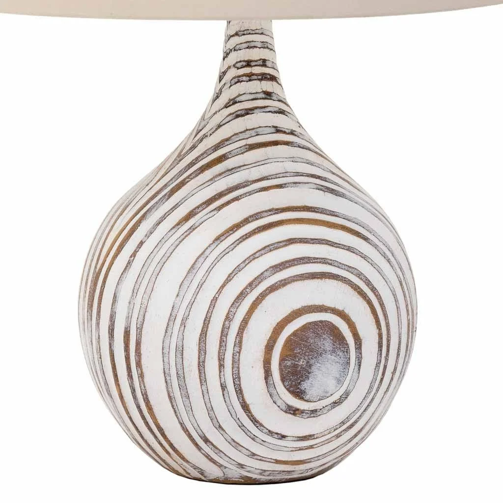 Настільна лампа WANDERLUST DECO з полірезину біла, фото №5