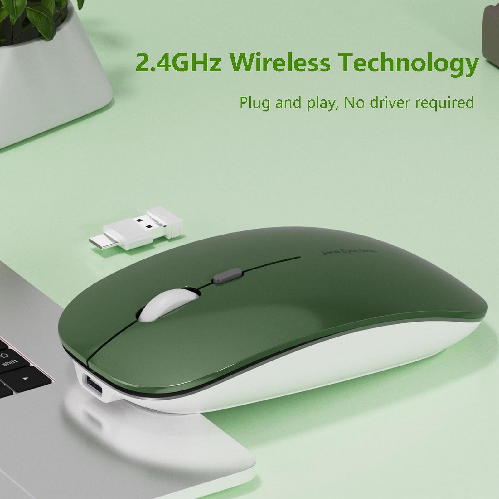 Миша Бездротова Uiosmuph Q5 1600 DPI Темно-зелений, фото №2