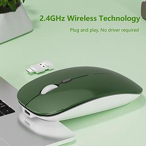 Миша Бездротова Uiosmuph Q5 1600 DPI Темно-зелений synthetic.ua - Фото 1