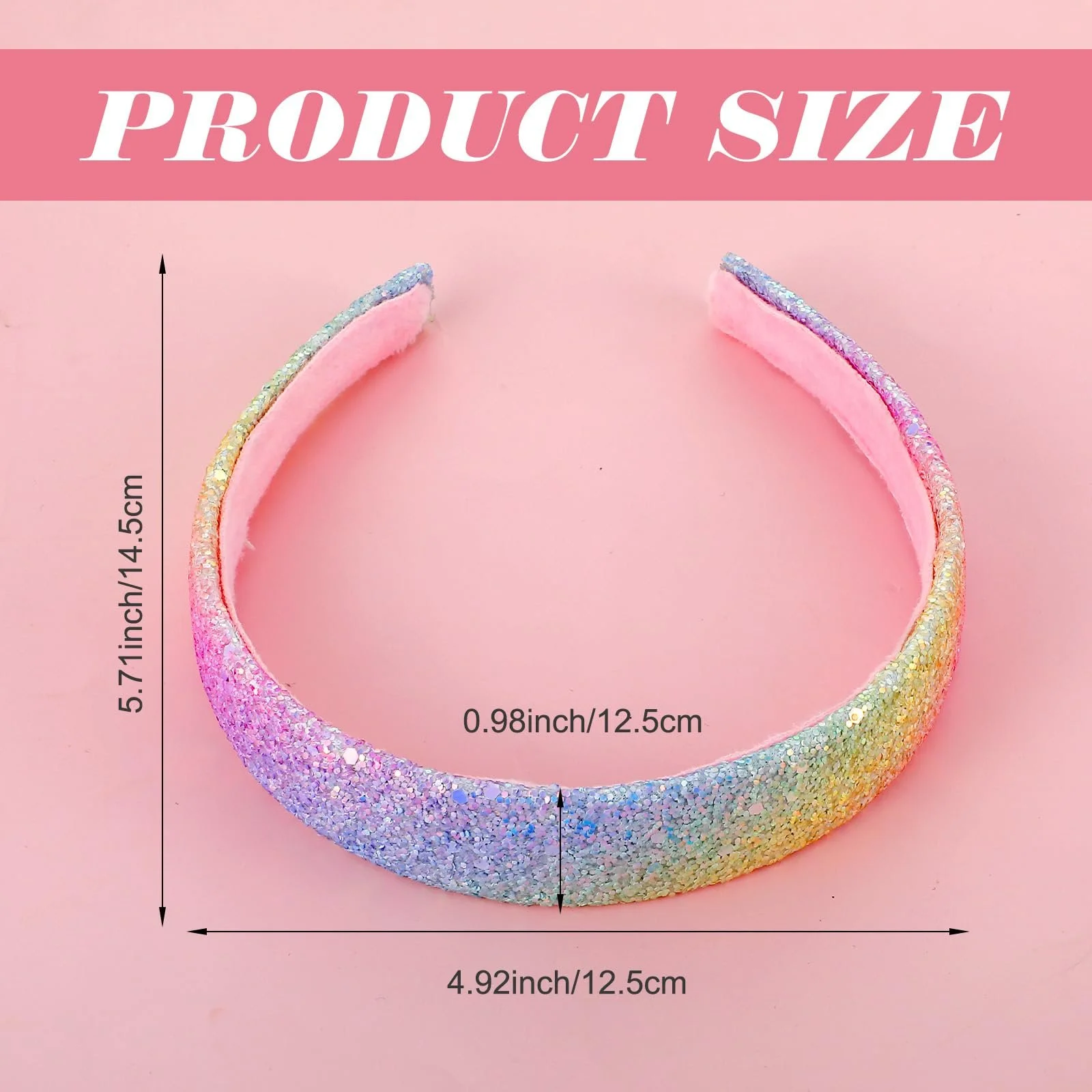 Набор обручей для волос с блестками для девочек (3 шт.), фото №2