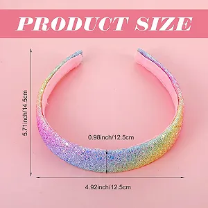 Набор обручей для волос с блестками для девочек (3 шт.) synthetic.ua - Фото 1