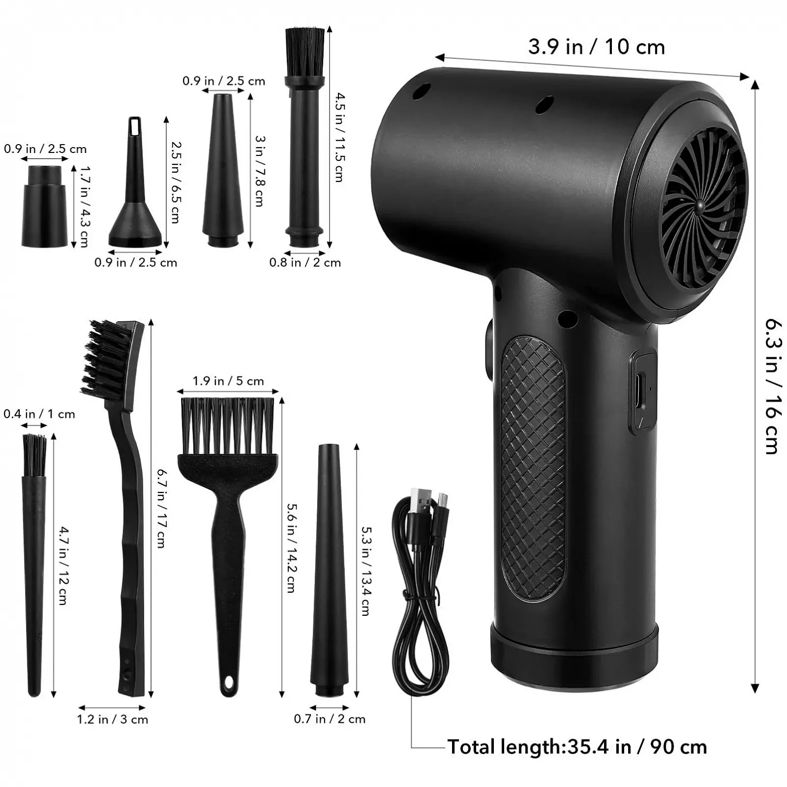 Электрическая воздуходувка Homoyoyo Портативная Беспроводная для компьютера и электроники Аккумуляторная, фото №8