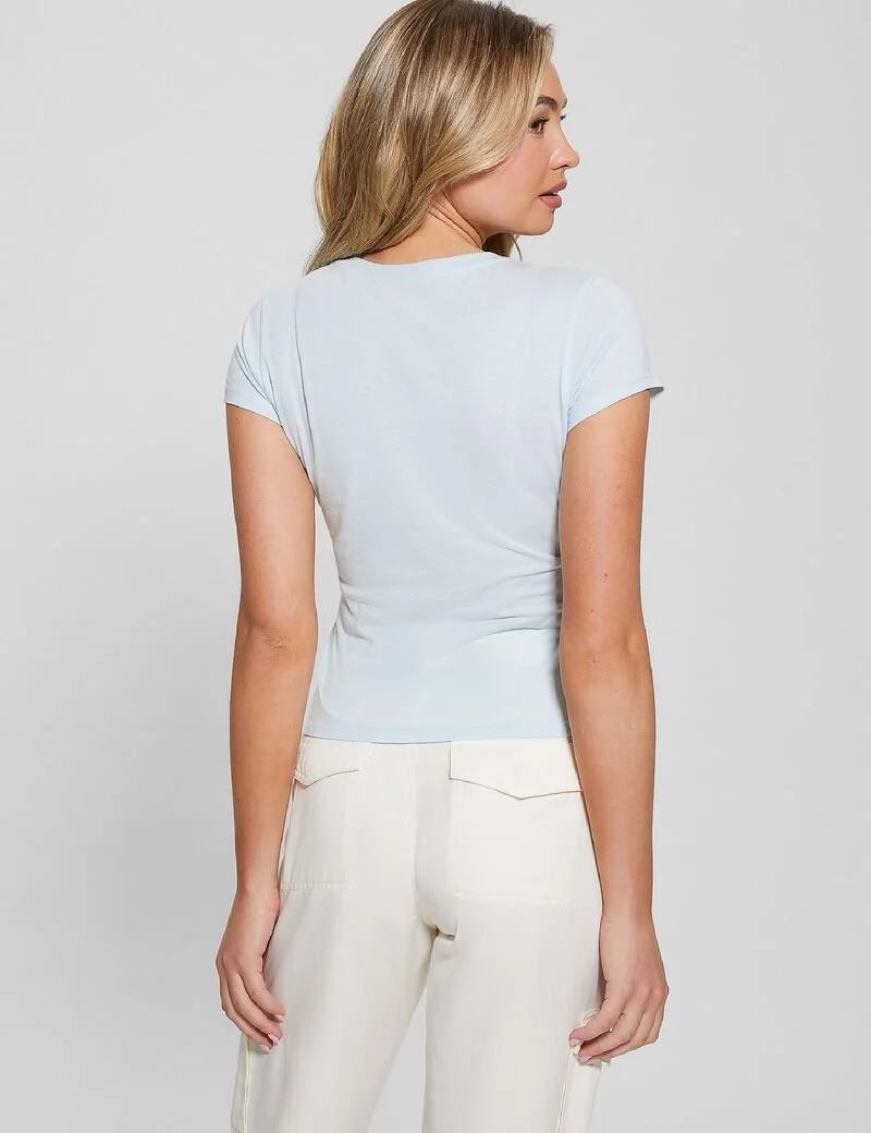 Женская футболка GUESS JEANS / Светло-голубая / Размер S, фото №4