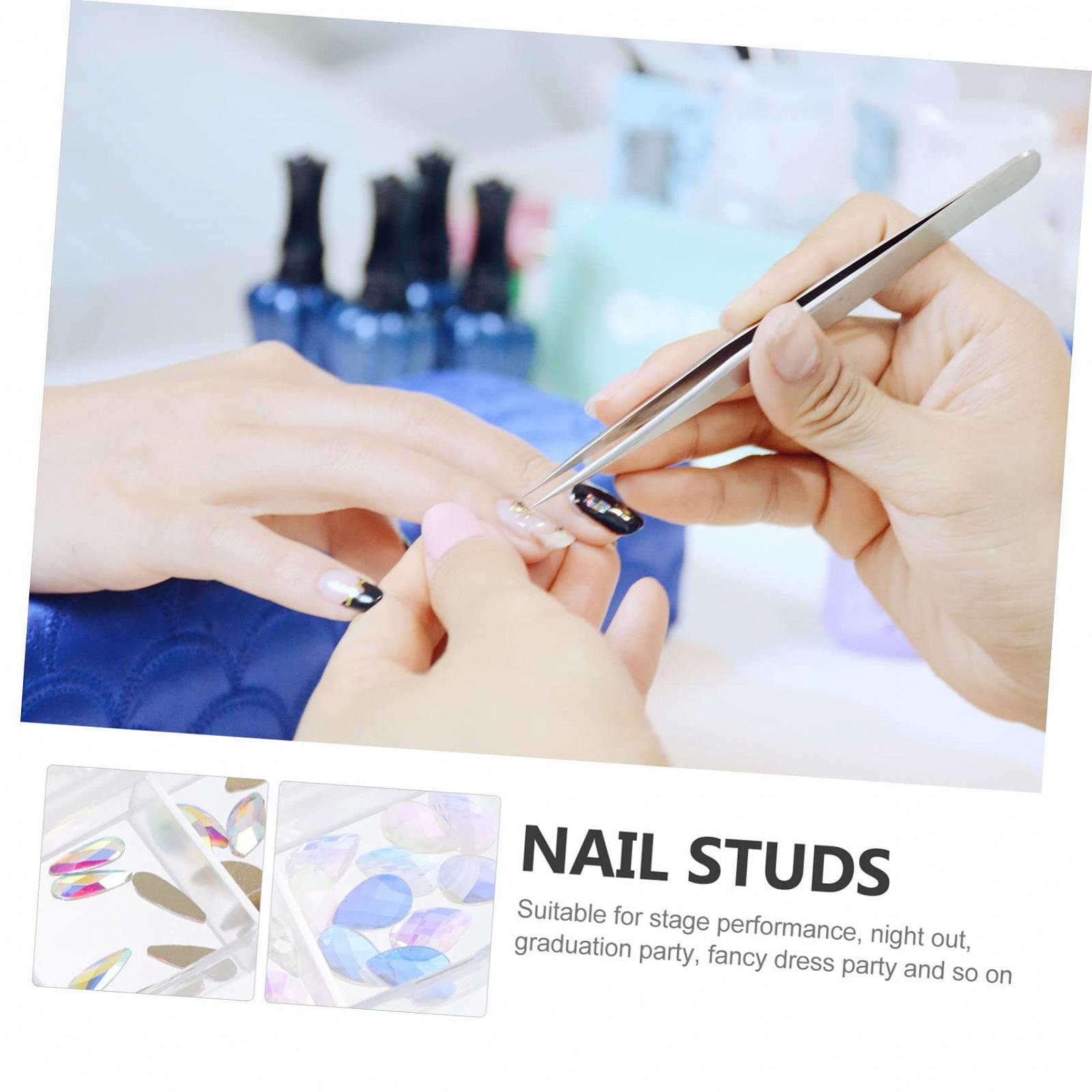 Стразы для ногтей PLAFOPE Boxen Цветные Искусственные украшения для маникюра, фото №7