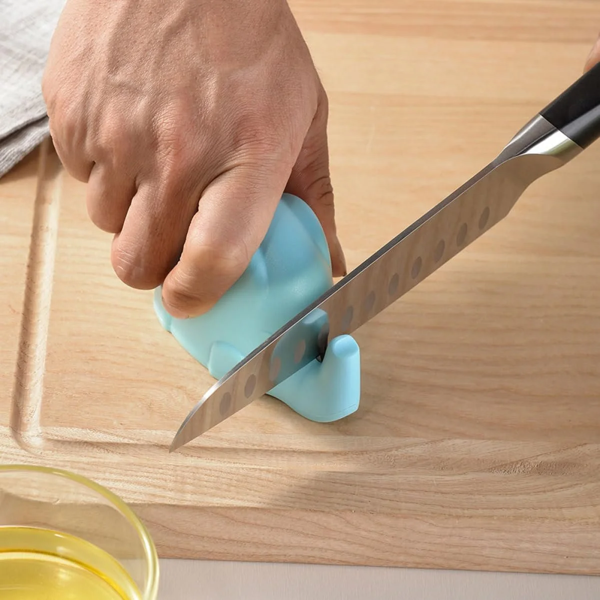 Точилка для ножів Zerodeko Elephant 3 шт. Зелена та синя, фото №3