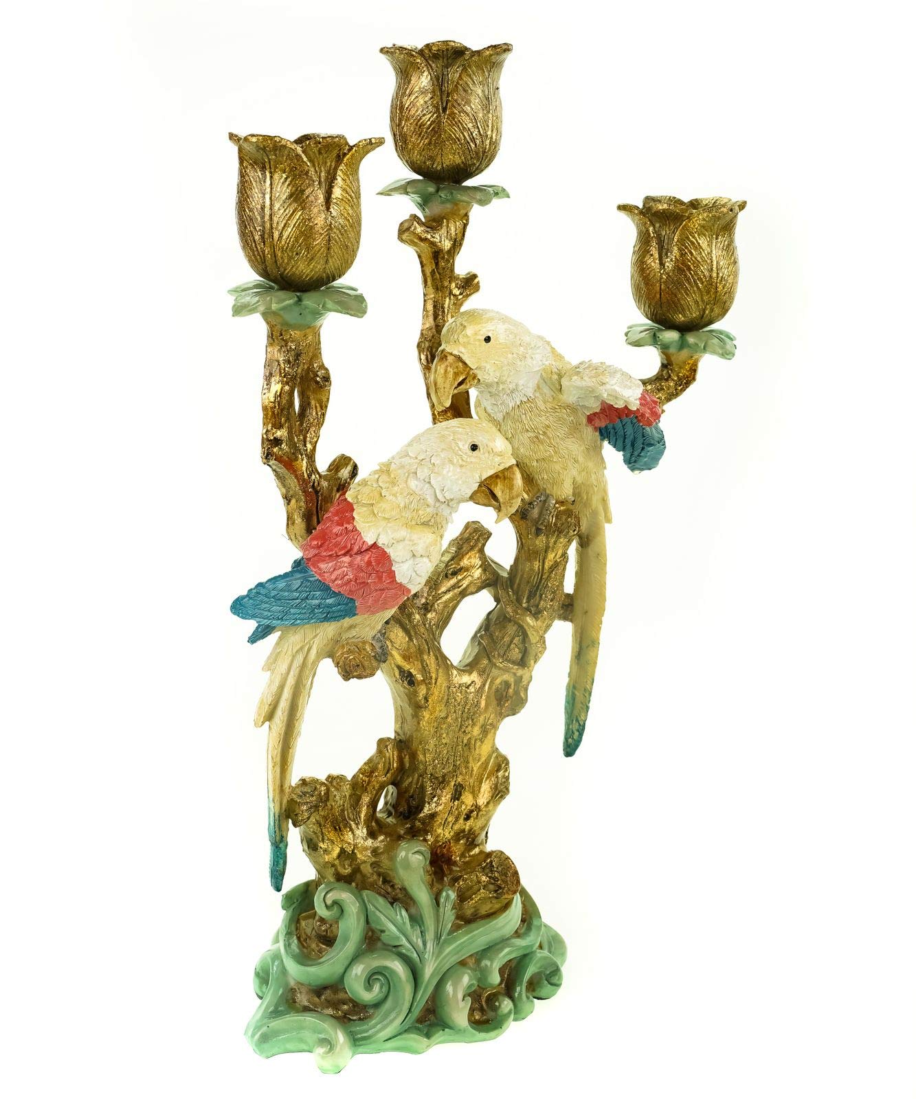 Підсвічник J.Kersten B.V. Baroque Style 3 Arm Parrot 38 см, фото №2