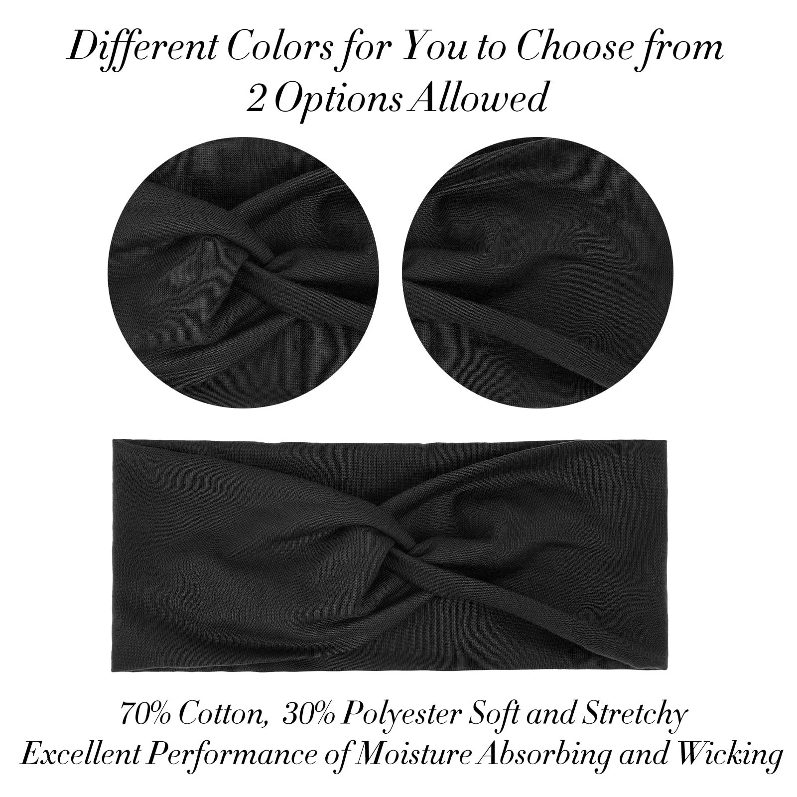 Набір пов'язок на голову 2 шт Широка еластична, фото №3