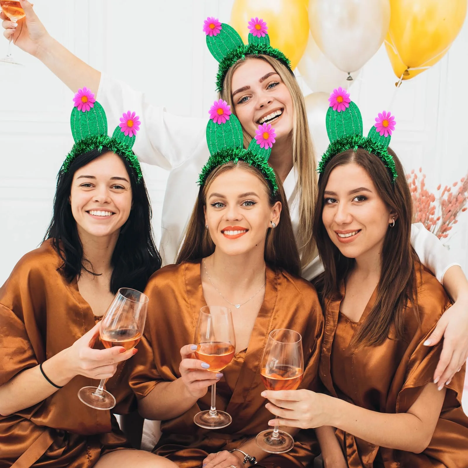 Обруч Кактус Веселий з рожевими квітами, фото №4 Обруч Кактус Веселий з рожевими квітами, фото №4