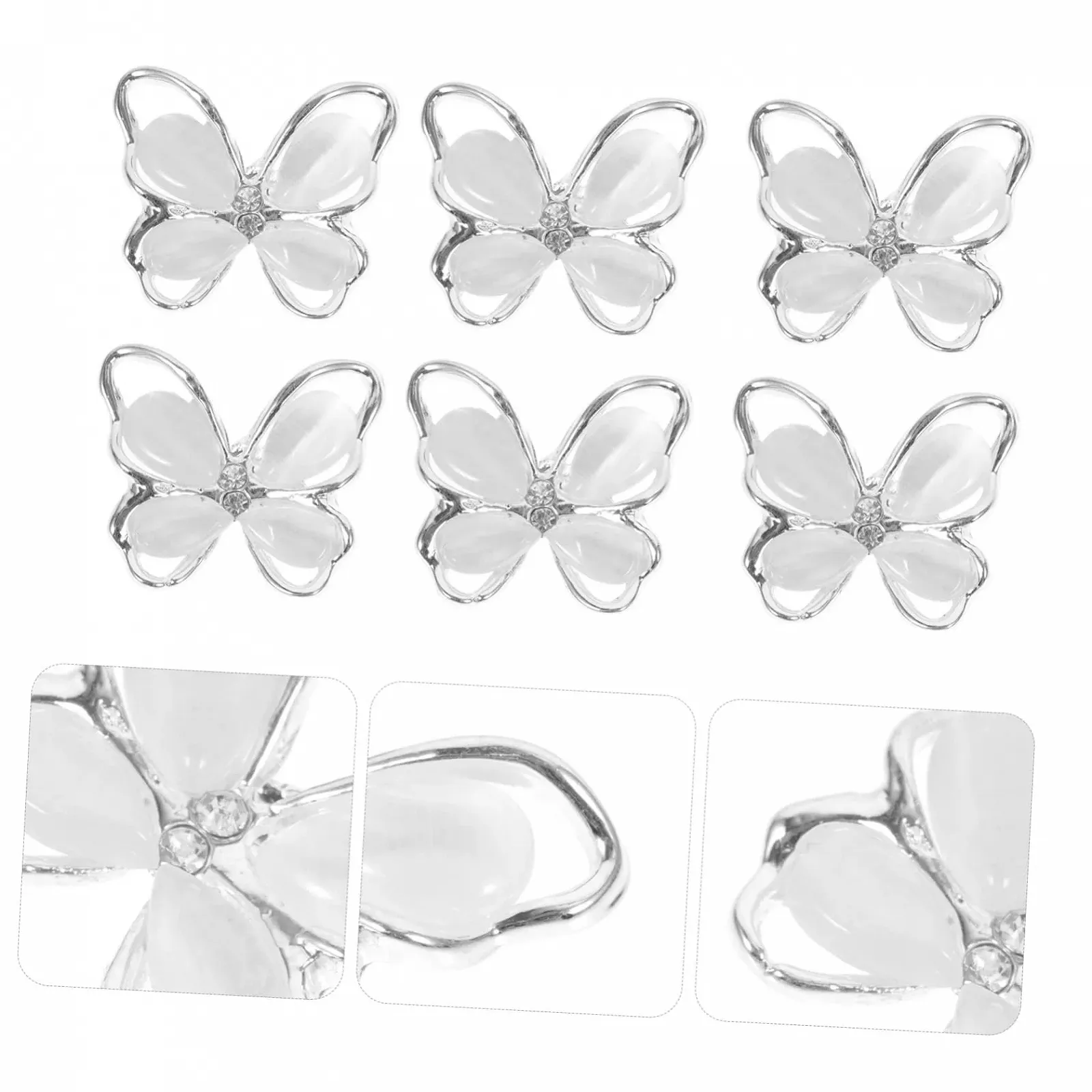 Украшения для ногтей Бабочки 10 шт. Для стильного маникюра, фото №5