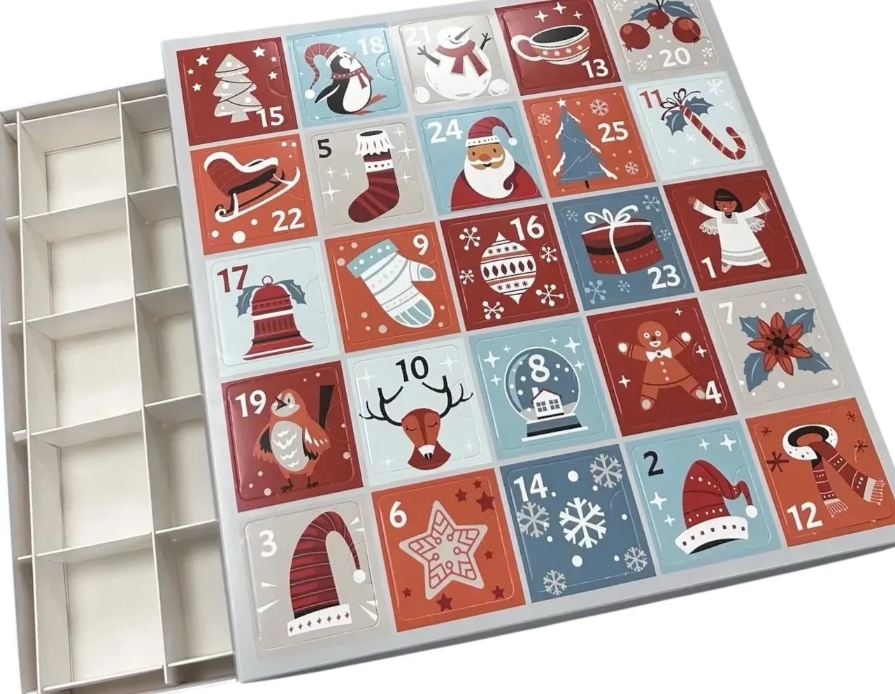 Коробка для адвент календаря на 25 комірок, фото №1