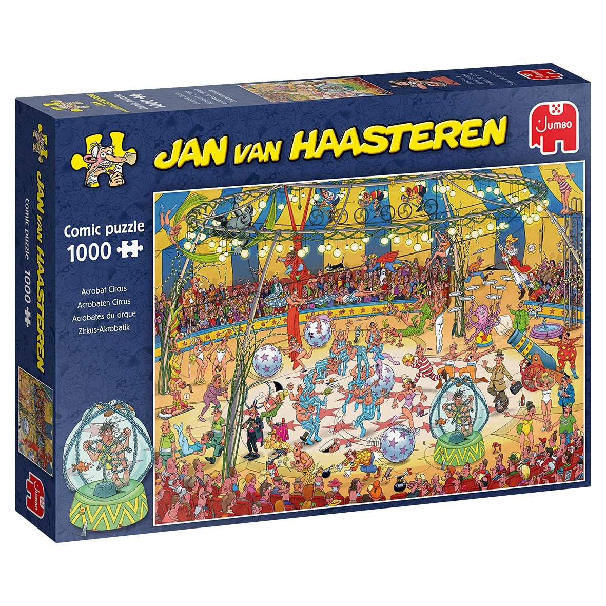 Пазл Jumbo Jan van Haasteren Acrobat Circus 19089 1000 деталей Разноцветный, фото №1 Пазл Jumbo Jan van Haasteren Acrobat Circus 19089 1000 деталей Разноцветный, фото №1