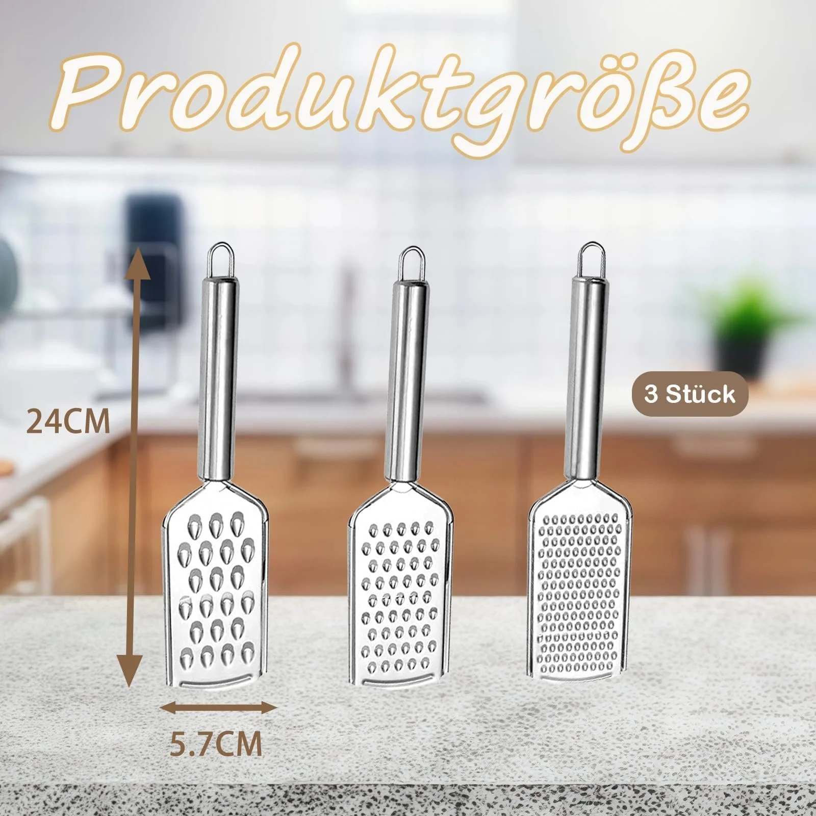 Набор терок 3 шт., терка для сыра, яблок, лимонов, маленькая, фото №2