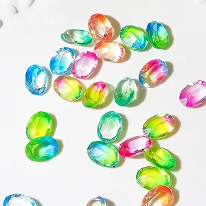 Овальні Градієнтні Стрази Смола, Прозорий Лід - Фото 1
