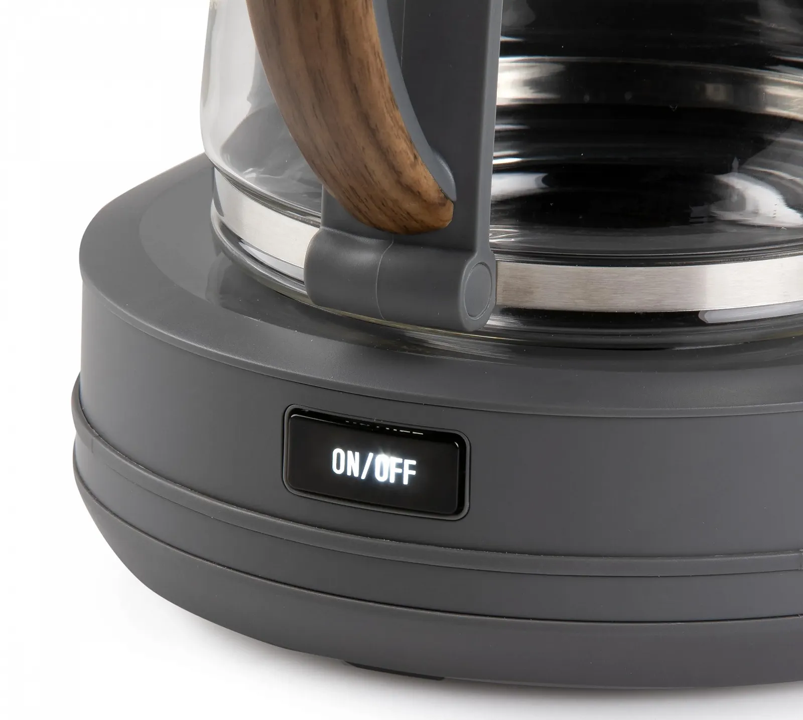 Капельная кофеварка DOMO Wood You Series DO754K 1,25 л 10 чашек Матовый серый с отделкой под дерево, фото №3