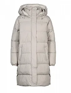 Жіноче стьобане зимове пальто з капюшоном Herrlicher Jaci з високим коміром - Фото 1