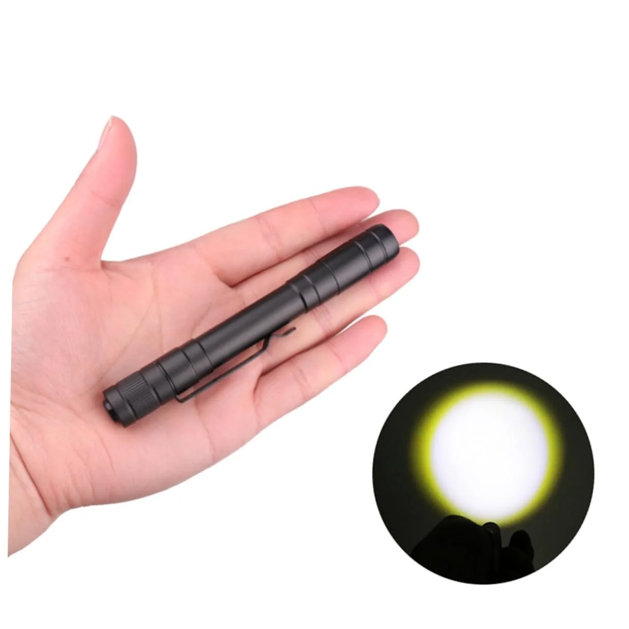 Ліхтарик Ручка HOMSFOU Подвійне Джерело Світла LED Теплий Білий та Жовтий, фото №6