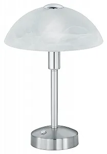 Настільна лампа Trio Leuchten LED Matt Nickel White Metal Glass 30 см - Фото 1