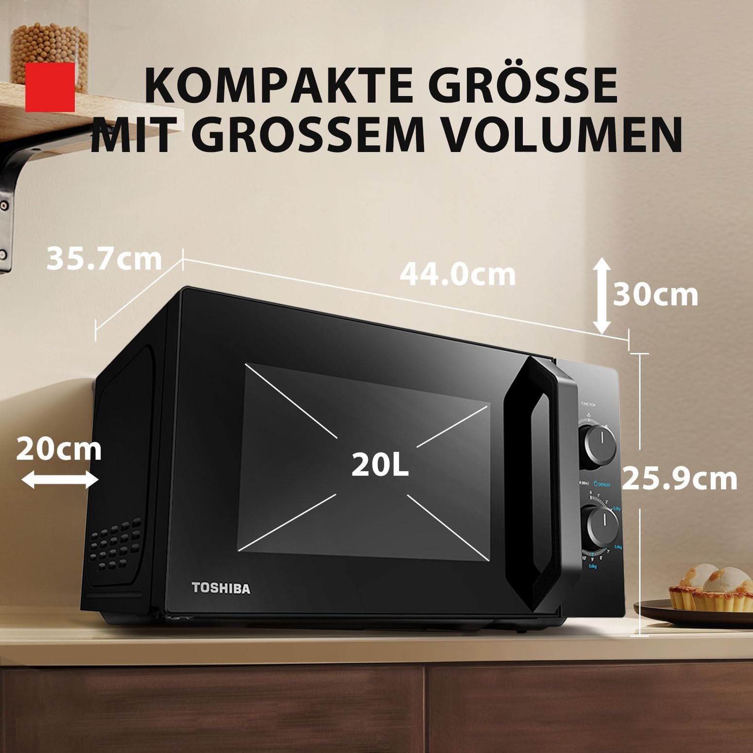 Микроволновая печь Toshiba MW2-MM20PF(BK) Solo 20 л 800 Вт Черная, фото №3