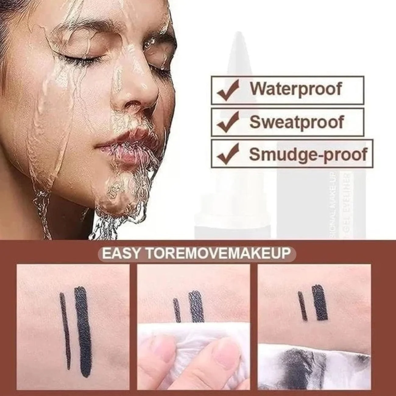 Гель-Олівець Ayky Long Wear, чорна, фото №6 Гель-Олівець Ayky Long Wear, чорна, фото №6