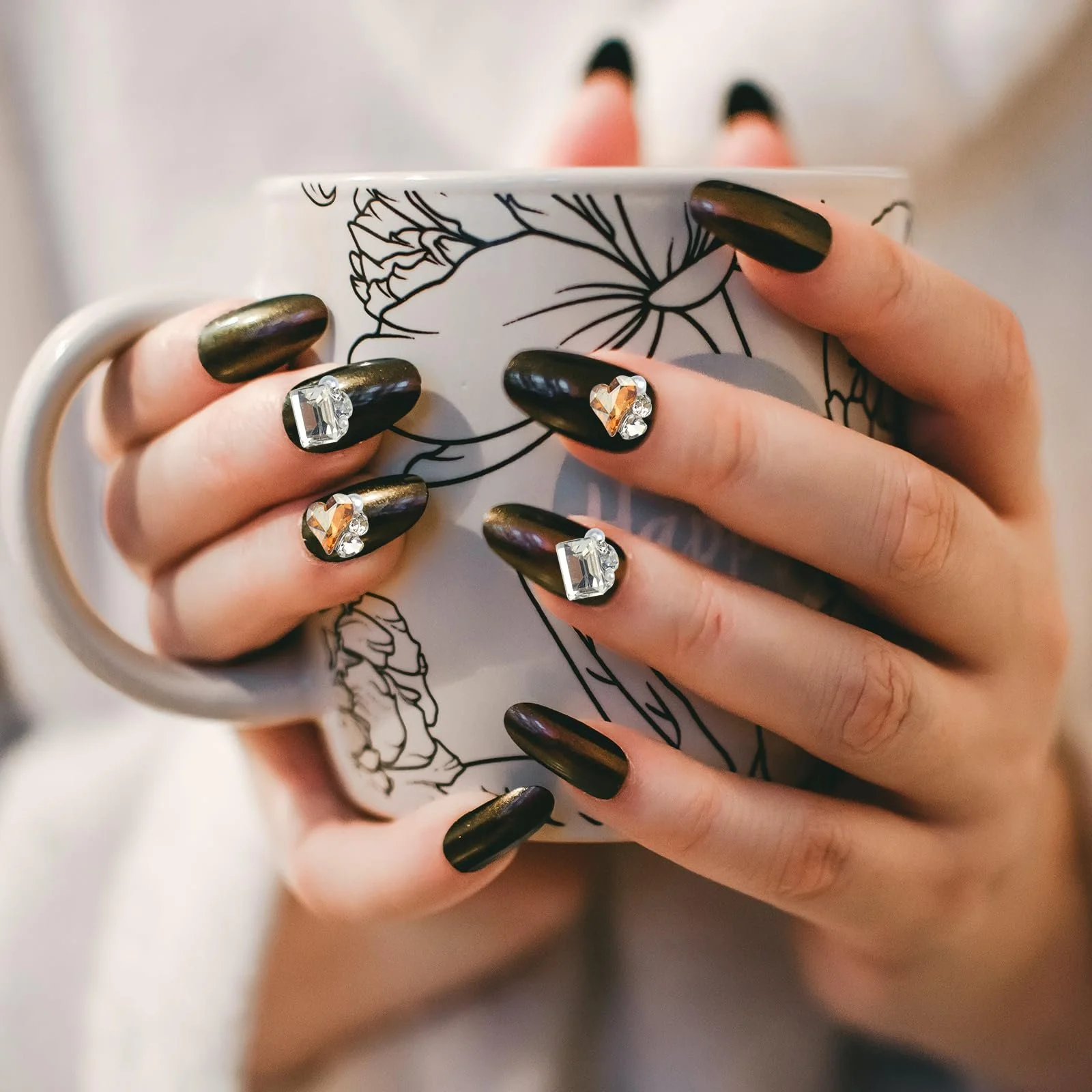 3D Декор 30 Кристалічні стрази Серце Стрази Саморобні прикраси для рукоділля, фото №3